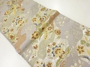 アンティーク　道長取りに花鳥模様織出し袋帯（材料）